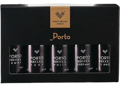 Porto Réccua - Mix gaveæske 5X5cl (Tawny, Ruby, 10 YO Tawny, Ruby Reserva og White)