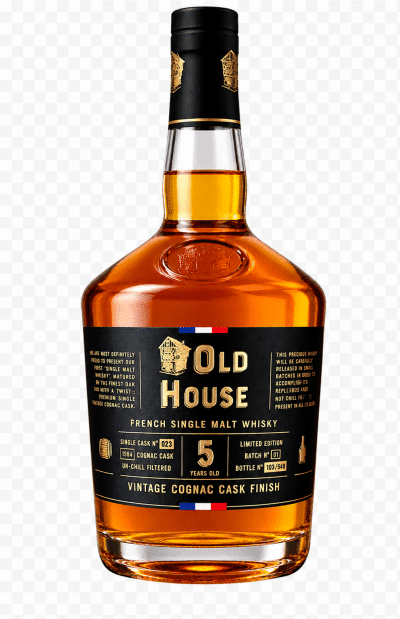 Prunier - Old House 5 YO French Whisky Vintage Cognac Cask Finish 45%