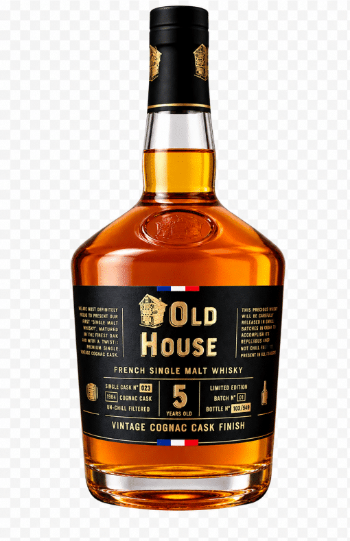 Prunier - Old House 5 YO French Whisky Vintage Cognac Cask Finish 45%